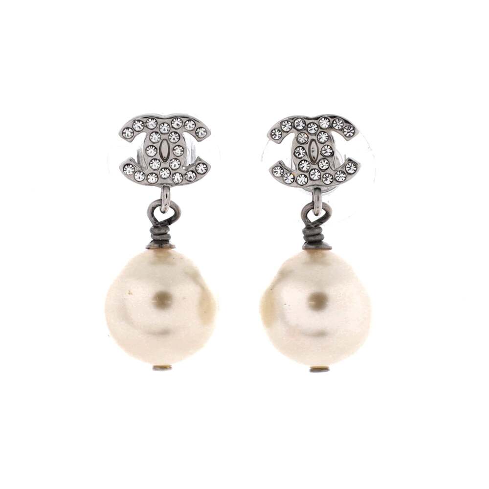 Chanel Cc Dangle Earrings Crystal #351228C64B